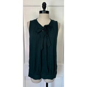 TALBOTS Petites Hunter Green Sleeveless Tank Top Tee Shirt Womens PL
